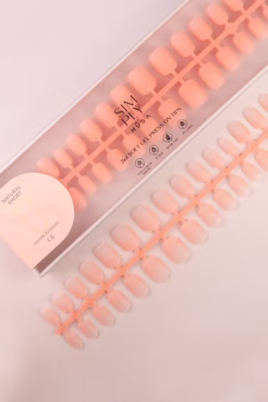 tips soft gel cuadrada redondeada corta 01 coral pink Simply Musa 240 unidades