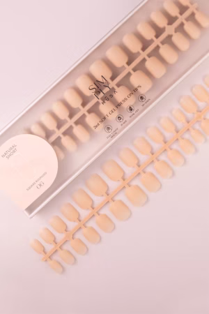 tips soft gel cuadrada redondeada corta nude Simply Musa 240 unidades